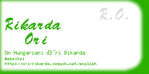 rikarda ori business card